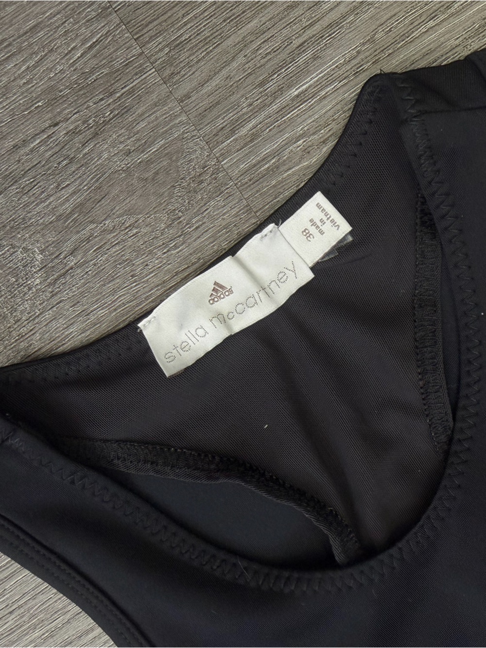 Adidas Stella McCartney Black Top Size 38 - Picture 4 of 5